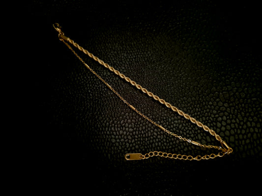 Modern Rope double chain bracelet