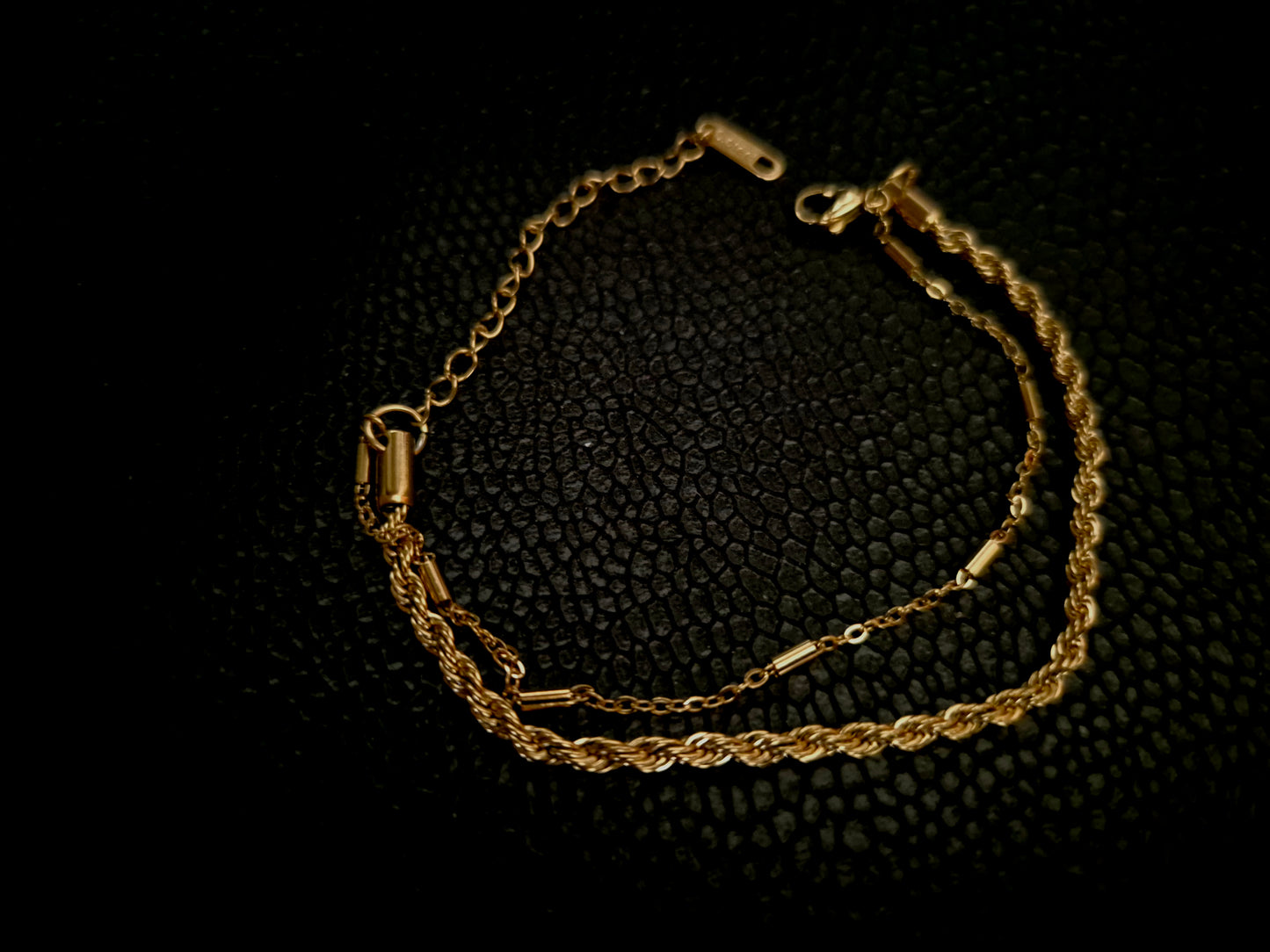 Modern Rope double chain bracelet