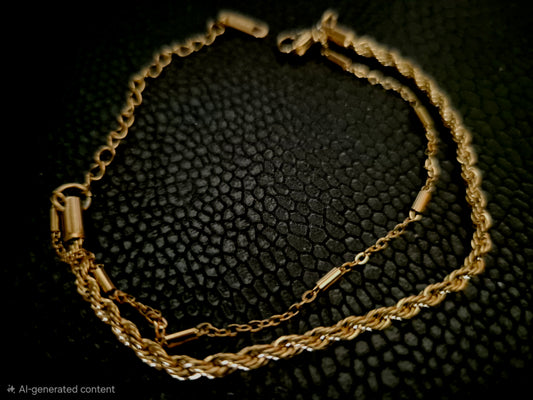 Modern Rope double chain bracelet